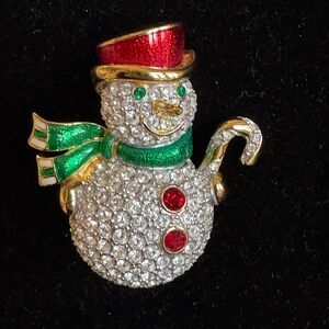 Swarovski Snowman Brooch
